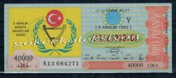 9 Aralık 1993 Yarım Bilet PYB2043 - Gökçekoleksiyon