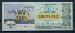 9 Aralık 2001 Çeyrek Bilet PYB1964 - Gökçekoleksiyon