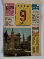 9 Ekim 1979 Takvim Yaprağı -Doğum Günü Hediyesi EFM(N)6474 - Gökçekoleksiyon