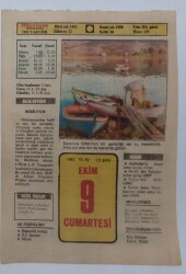 9 Ekim 1982 Takvim Yaprağı - Doğum Günü Hediyesi EFM(N)7266 - Gökçekoleksiyon