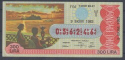 9 Ekim 1983 Piyango Bileti Yarım Bilet PYB160 - Gökçekoleksiyon