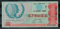 9 Ekim 1985 Piyango Bileti Yarım Bilet PYB209 - Gökçekoleksiyon