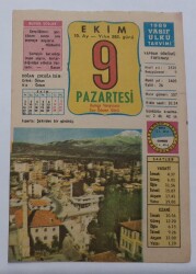 9 Ekim 1989 Takvim Yaprağı - Doğum Günü Hediyesi EFM(N)6645 - Gökçekoleksiyon