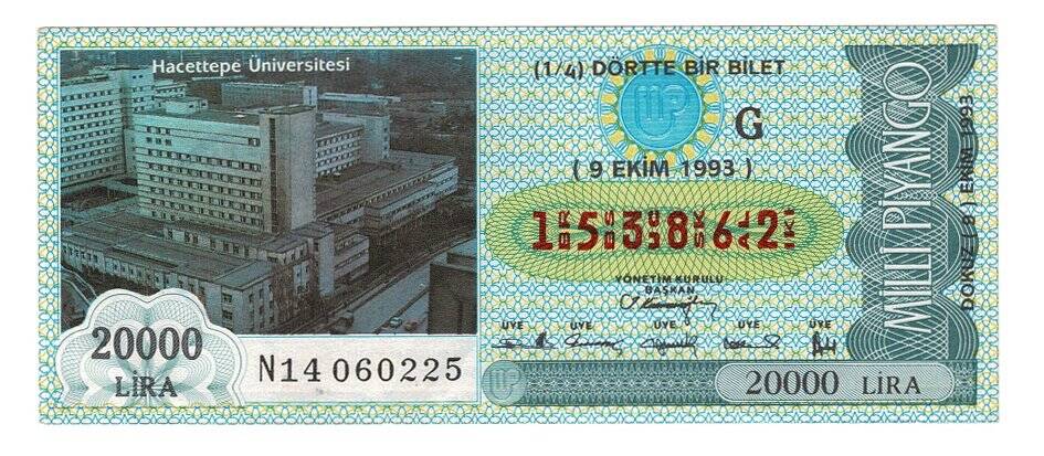 9 Ekim 1993 (14) Dörtte Bir Bilet PYB5132 - 1