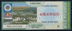 9 Ekim 2004 Çeyrek Bilet PYB2156 - Gökçekoleksiyon