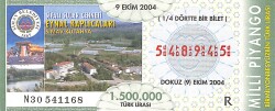 9 Ekim 2004 Piyango Bileti Dörtte Bir Bilet PYB6642 - Gökçekoleksiyon
