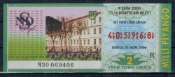 9 Ekim 2006 Çeyrek Bilet PYB2229 - Gökçekoleksiyon