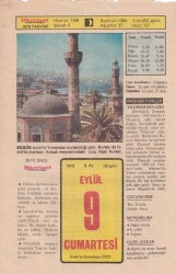 9 Eylül 1978 Takvim Yaprağı -Doğum Günü Hediyesi EFM(N)6261 - Gökçekoleksiyon
