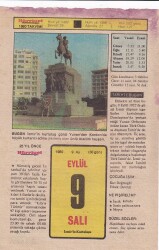 9 Eylül 1980 Takvim Yaprağı -Doğum Günü Hediyesi EFM(N)6409 - Gökçekoleksiyon