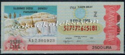 9 Eylül 1988 Yarım Bilet PYB1545 - Gökçekoleksiyon