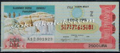 9 Eylül 1988 Yarım Bilet PYB1545 - 1