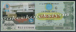 9 Eylül 1997 Çeyrek Bilet PYB1613 - Gökçekoleksiyon