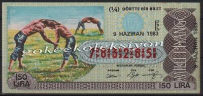 9 Haziran 1983 Çeyrek Bilet PYB2323 - 1