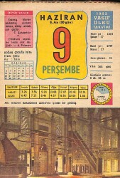 9 Haziran 1983 Takvim Yaprağı - Doğum Günü Hediyesi EFM(N)9006 - Gökçekoleksiyon