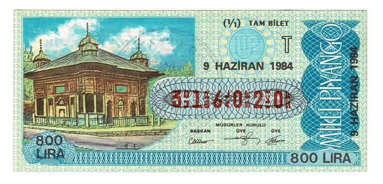 9 Haziran 1984 (11) Tam Bilet PYB5272 - 1