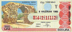 9 Haziran 1985 Piyango Bileti Yarım Bilet PYB6077 - Gökçekoleksiyon