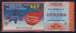 9 Haziran 2006 Yarım Bilet PYB2248 - Gökçekoleksiyon
