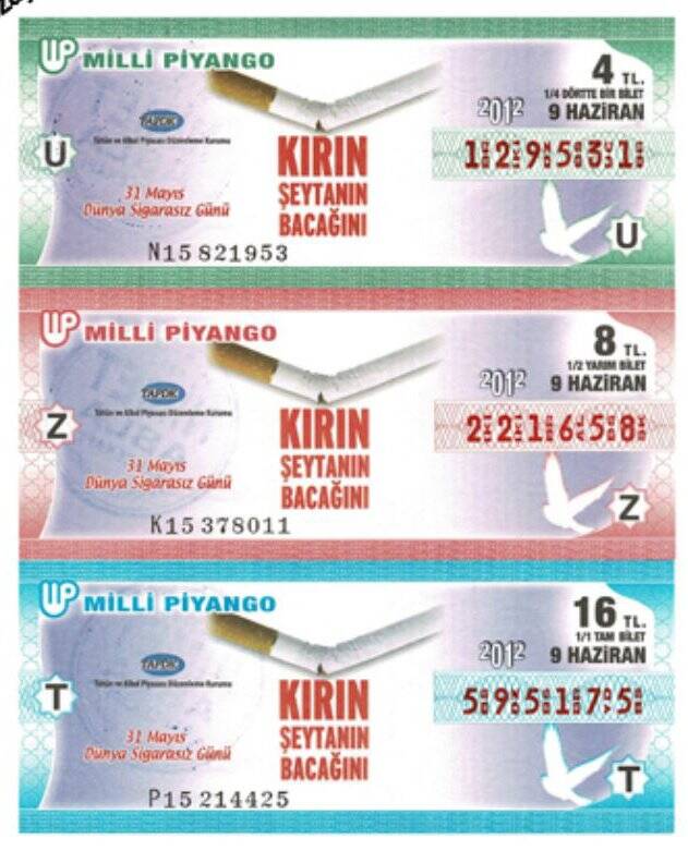 9 Haziran 2012 Çeyrek, Yarım ve Tam Bilet U-Z-T PYB4036 - 1
