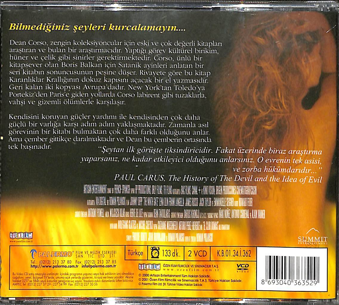 9. Kapı – The Ninth Gate (1999) Orijinal VCD Film ' Johnny Depp, Emmanuella Seigner ' VCD28723 - 2