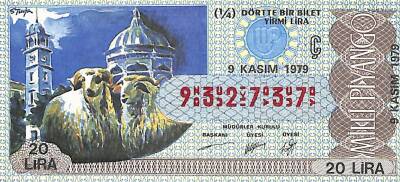 9 Kasım 1979 Piyango Bileti Çeyrek Bilet PYB6270 - 1