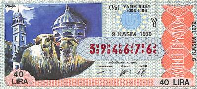 9 Kasım 1979 Piyango Bileti Yarım Bilet PYB6269 - 1