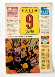 9 Kasım 1979 Takvim Yaprağı -Doğum Günü Hediyesi EFM(N)6505 - Gökçekoleksiyon