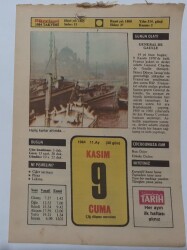 9 Kasım 1984 Takvim Yaprağı - Doğum Günü Hediyesi EFM(N)7014 - Gökçekoleksiyon