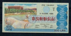 9 Kasım 1984 Tam Bilet PYB1149 - Gökçekoleksiyon