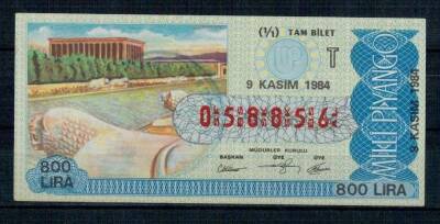 9 Kasım 1984 Tam Bilet PYB1149 - 1