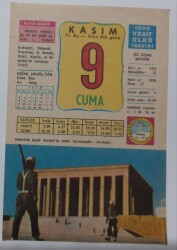 9 Kasım 1990 Takvim Yaprağı - Doğum Günü Hediyesi EFM(N)6764 - Gökçekoleksiyon