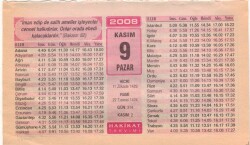 9 Kasım 2008 Takvim Yaprağı EFM(N)3893 - 1