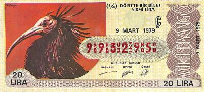 9 Mart 1979 Piyango Bileti Çeyrek Bilet PYB6260 - 1
