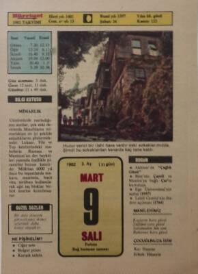 9 Mart 1982 Takvim Yaprağı - Doğum Günü Hediyesi EFM(N)7892 - 1