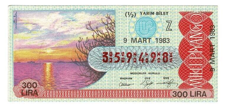 9 Mart 1983 (12) Yarım Bilet PYB5326 - 1