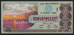 9 Mart 1983 Çeyrek Bilet PYB2333 - Gökçekoleksiyon