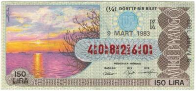 9 Mart 1983 Çeyrek Bilet PYB3451 - 1