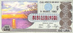 9 Mart 1983 Piyango Bileti Çeyrek Bilet PYB6485 - Gökçekoleksiyon