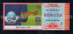9 Mart 2007 Yarım Bilet (PYB1303) - Gökçekoleksiyon