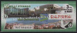 9 Mart 2008 Çeyrek Bilet PYB2396 - Gökçekoleksiyon