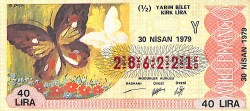 9 Mayıs 1979 Piyango Bileti Yarım Bilet PYB6241 - Gökçekoleksiyon
