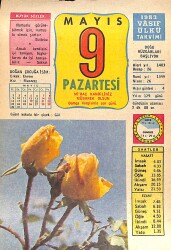 9 Mayıs 1983 Takvim Yaprağı - Doğum Günü Hediyesi EFMN15123 - Gökçekoleksiyon