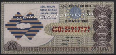 9 Mayıs 1986 Piyango Bileti Çeyrek Bilet PYB2368 - 1