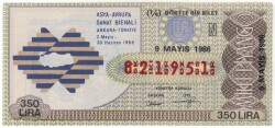 9 Mayıs 1986 Piyango Bileti Çeyrek Bilet PYB3300 - Gökçekoleksiyon