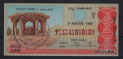 9 Mayıs 1987 Yarım Bilet PYB1647 - 1
