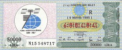9 Mayıs 1995 Piyango Bileti Dörtte Bir Bilet PYB6721 - Gökçekoleksiyon