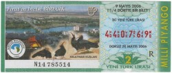 9 Mayıs 2006 Çeyrek Bilet PYB3546 - Gökçekoleksiyon