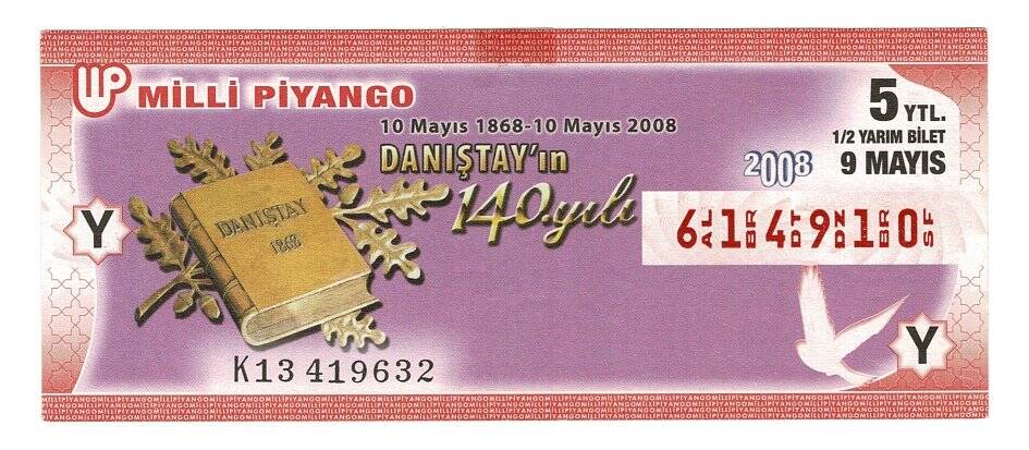 9 Mayıs 2008 (12) Yarım Bilet PYB4711 - 1
