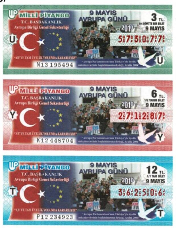 9 Mayıs 2010 Çeyrek, Yarım ve Tam Bilet U-Y-T PYB4015 - 1