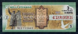 9 Mayıs 2011 Çeyrek Bilet PYB1247 - Gökçekoleksiyon