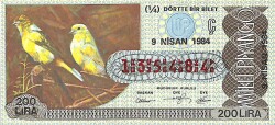 9 Nisan 1984 Piyango Bileti Çeyrek Bilet PYB6312 - Gökçekoleksiyon